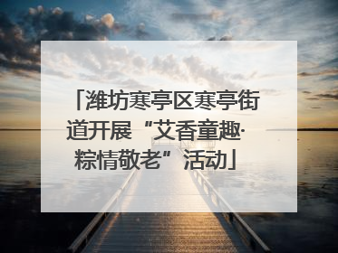 潍坊寒亭区寒亭街道开展“艾香童趣·粽情敬老”活动