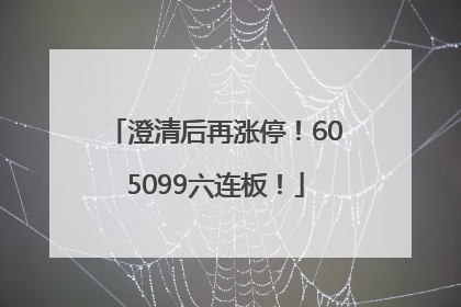 澄清后再涨停！605099六连板！