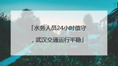 水务人员24小时值守，武汉交通运行平稳