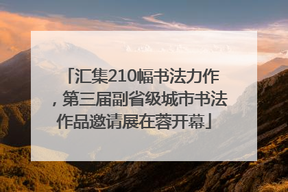 汇集210幅书法力作，第三届副省级城市书法作品邀请展在蓉开幕