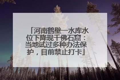 河南鹤壁一水库水位下降现千佛石窟：当地试过多种办法保护，目前禁止打卡