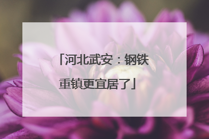 河北武安：钢铁重镇更宜居了