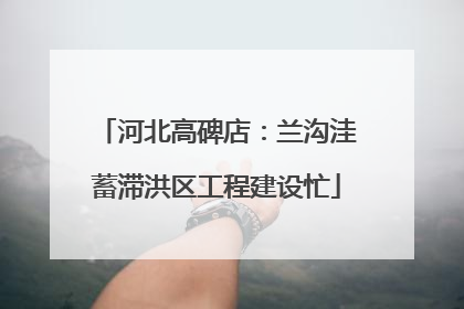 河北高碑店：兰沟洼蓄滞洪区工程建设忙