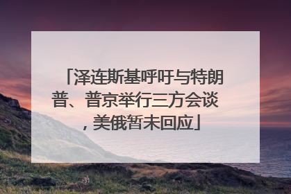 泽连斯基呼吁与特朗普、普京举行三方会谈，美俄暂未回应