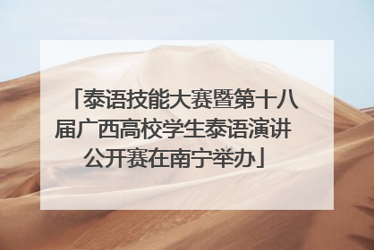 泰语技能大赛暨第十八届广西高校学生泰语演讲公开赛在南宁举办