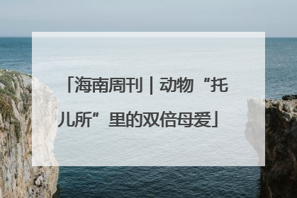 海南周刊｜动物“托儿所”里的双倍母爱