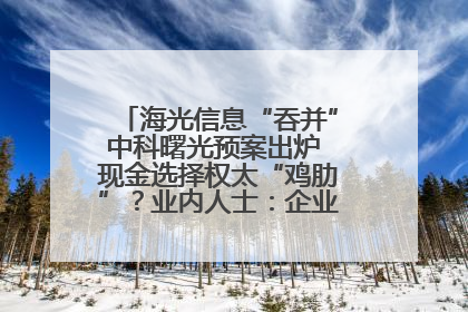 海光信息“吞并”中科曙光预案出炉 现金选择权太“鸡肋”？业内人士：企业不想大量现金流出