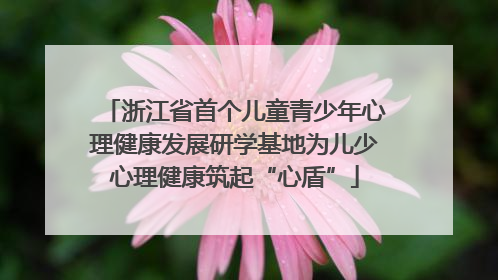 浙江省首个儿童青少年心理健康发展研学基地为儿少心理健康筑起“心盾”