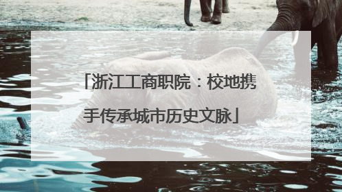 浙江工商职院：校地携手传承城市历史文脉
