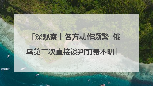深观察丨各方动作频繁  俄乌第二次直接谈判前景不明