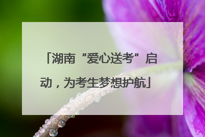 湖南“爱心送考”启动，为考生梦想护航