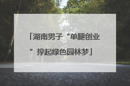 湖南男子“单腿创业”撑起绿色园林梦