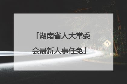 湖南省人大常委会最新人事任免