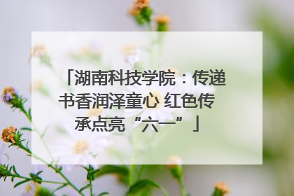 湖南科技学院：传递书香润泽童心 红色传承点亮“六一”