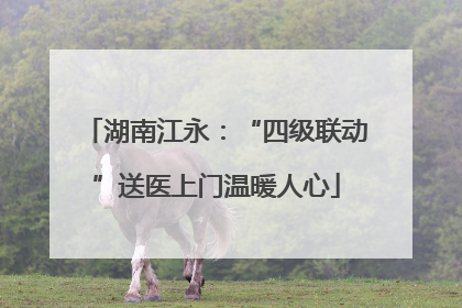湖南江永：“四级联动”送医上门温暖人心