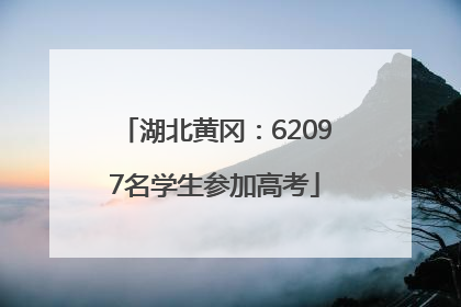 湖北黄冈：62097名学生参加高考