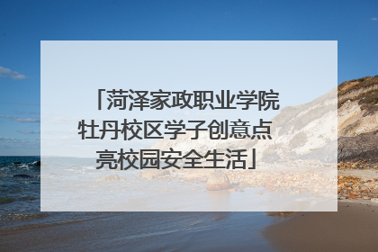 菏泽家政职业学院牡丹校区学子创意点亮校园安全生活