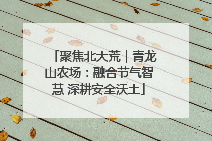 聚焦北大荒｜青龙山农场：融合节气智慧 深耕安全沃土