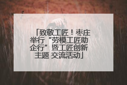 致敬工匠！枣庄举行“劳模工匠助企行”暨工匠创新主题 交流活动