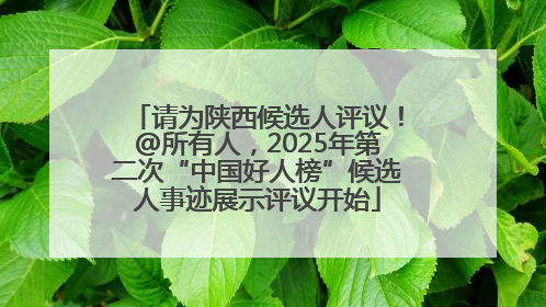 请为陕西候选人评议！@所有人，2025年第二次“中国好人榜”候选人事迹展示评议开始