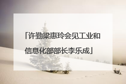 许勤梁惠玲会见工业和信息化部部长李乐成