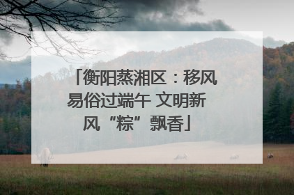 衡阳蒸湘区：移风易俗过端午 文明新风“粽”飘香