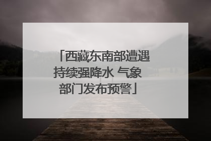 西藏东南部遭遇持续强降水 气象部门发布预警