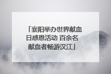 襄阳举办世界献血日感恩活动 百余名献血者畅游汉江