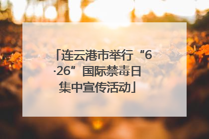 连云港市举行“6·26”国际禁毒日集中宣传活动