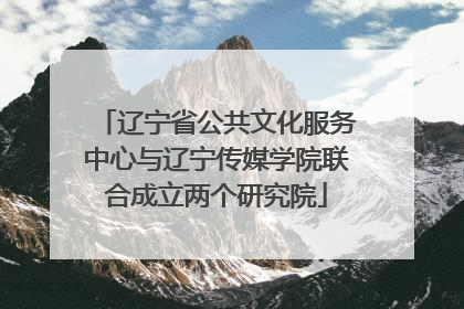 辽宁省公共文化服务中心与辽宁传媒学院联合成立两个研究院