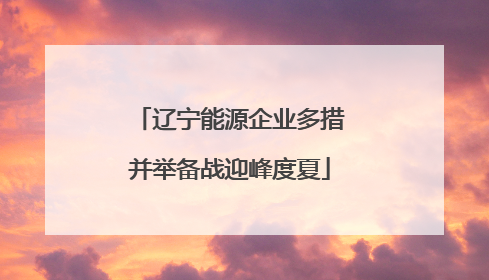 辽宁能源企业多措并举备战迎峰度夏