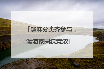 趣味分类齐参与，瀛海家园绿意浓