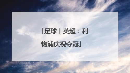 足球丨英超：利物浦庆祝夺冠