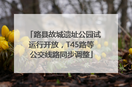 路县故城遗址公园试运行开放，T45路等公交线路同步调整