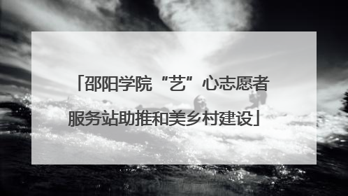 邵阳学院“艺”心志愿者服务站助推和美乡村建设