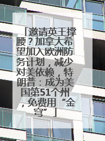 邀请英王撑腰？加拿大希望加入欧洲防务计划，减少对美依赖，特朗普：成为美国第51个州，免费用“金穹”