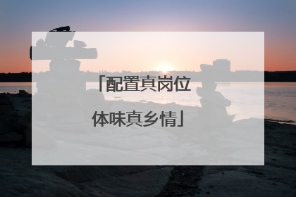 配置真岗位 体味真乡情