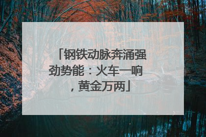 钢铁动脉奔涌强劲势能：火车一响，黄金万两