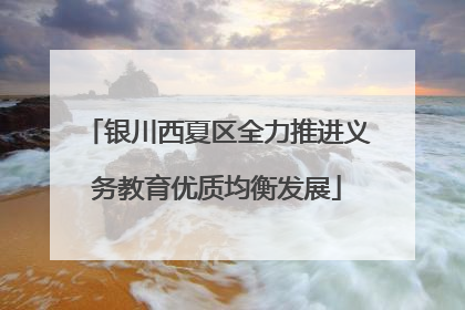 银川西夏区全力推进义务教育优质均衡发展