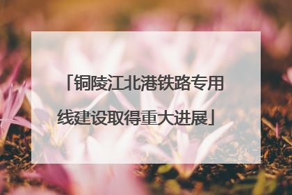 铜陵江北港铁路专用线建设取得重大进展