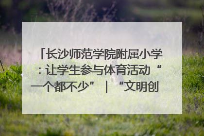 长沙师范学院附属小学：让学生参与体育活动“一个都不少”｜“文明创建耀三湘”专栏