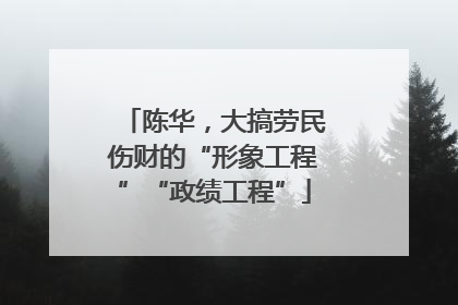 陈华，大搞劳民伤财的“形象工程”“政绩工程”