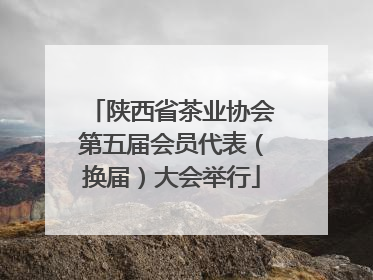 陕西省茶业协会第五届会员代表（换届）大会举行