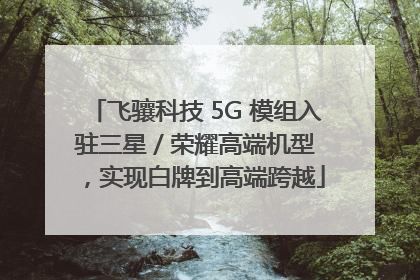 飞骧科技 5G 模组入驻三星 / 荣耀高端机型，实现白牌到高端跨越