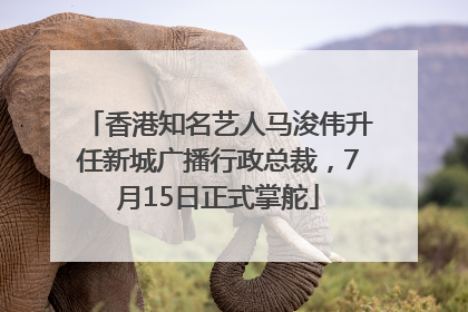香港知名艺人马浚伟升任新城广播行政总裁，7月15日正式掌舵
