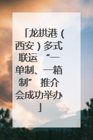龙拱港（西安）多式联运 “一单制、一箱制” 推介会成功举办