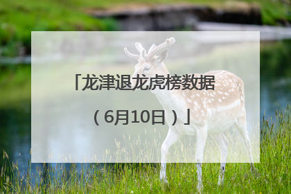 龙津退龙虎榜数据（6月10日）