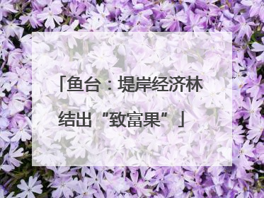 鱼台：堤岸经济林结出“致富果”