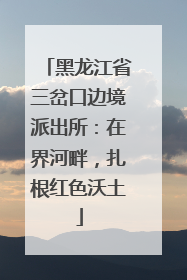黑龙江省三岔口边境派出所：在界河畔，扎根红色沃土