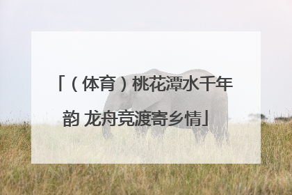 （体育）桃花潭水千年韵 龙舟竞渡寄乡情